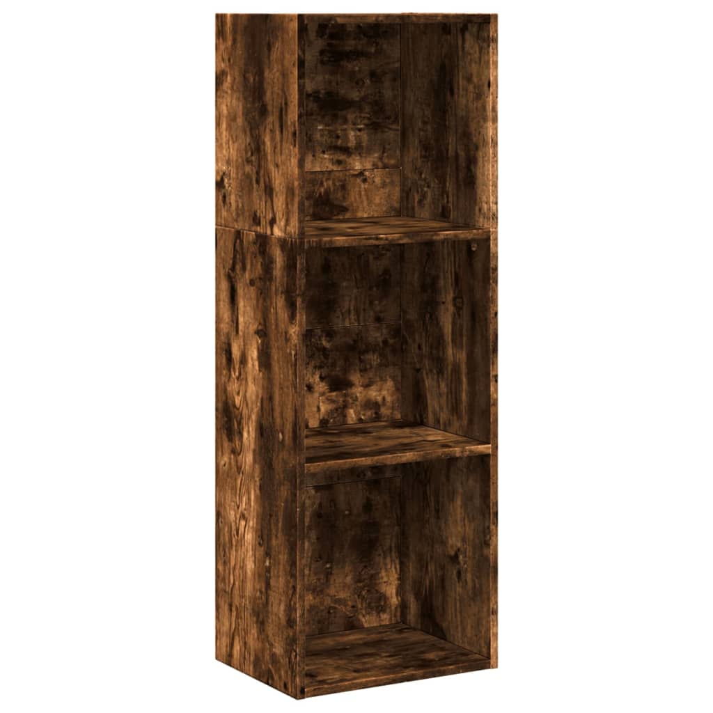 Bibliothèque chêne fumé 40x30x114 cm bois d'ingénierie - XIOS