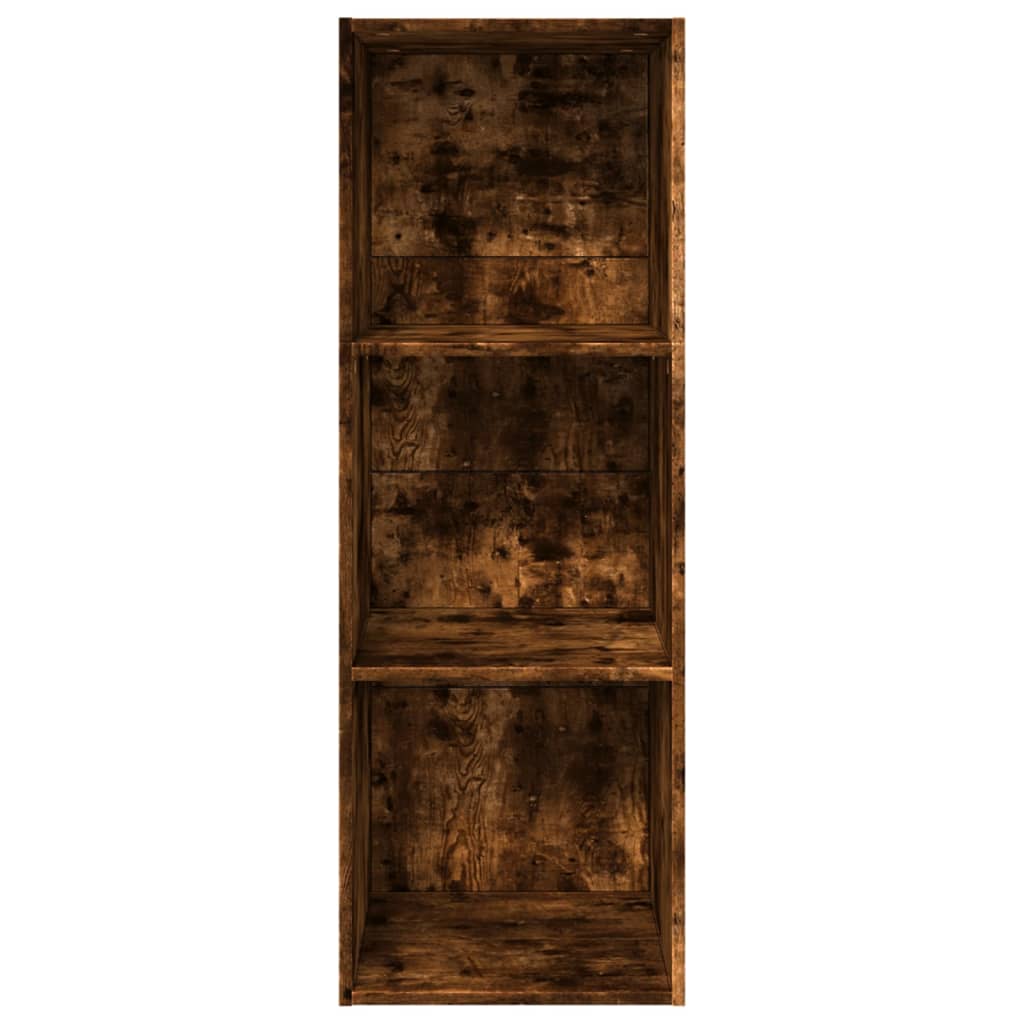 Bibliothèque chêne fumé 40x30x114 cm bois d'ingénierie - XIOS