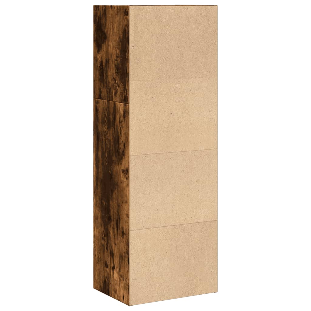Bibliothèque chêne fumé 40x30x114 cm bois d'ingénierie - XIOS