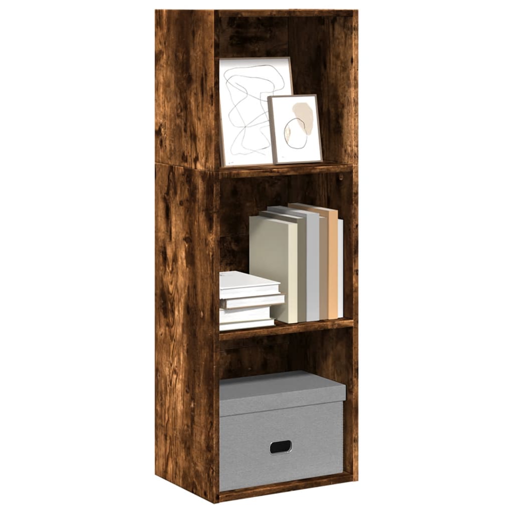 Bibliothèque chêne fumé 40x30x114 cm bois d'ingénierie - XIOS