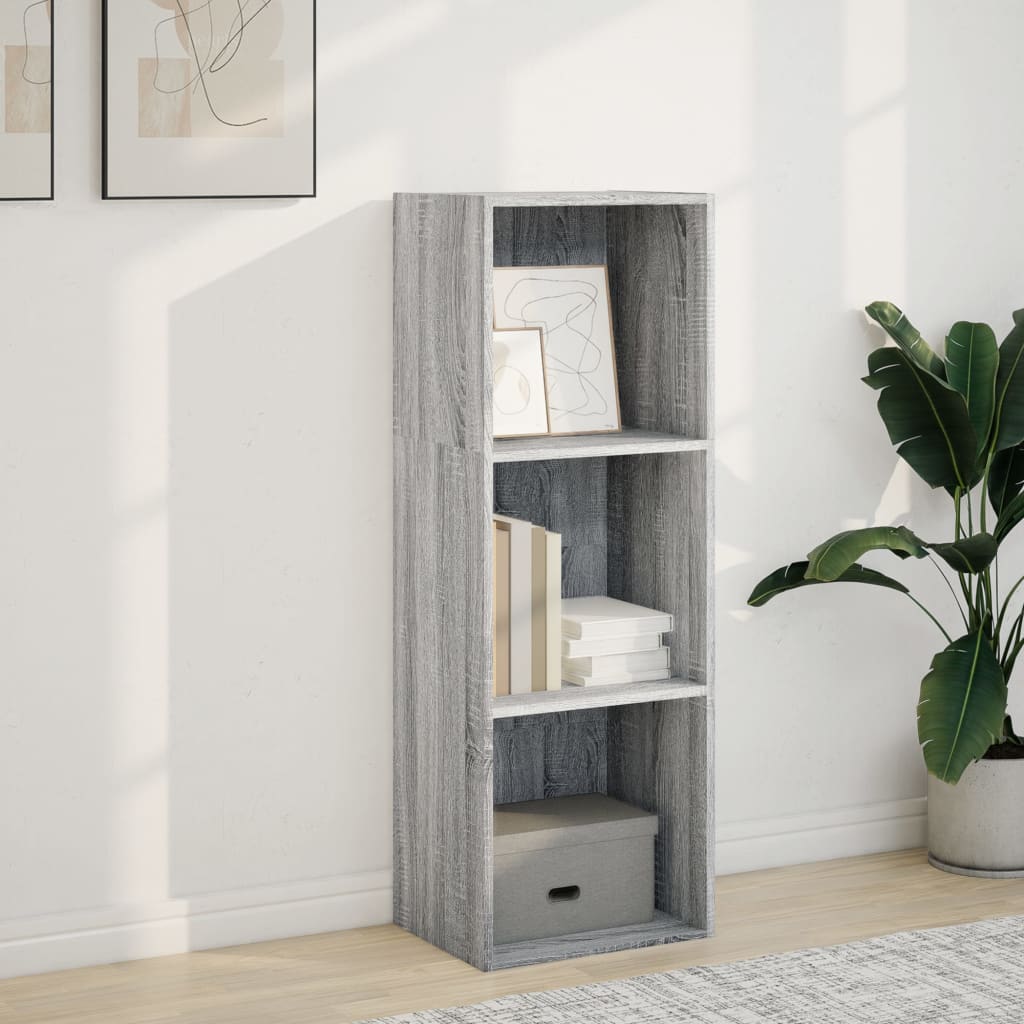 Bibliothèque sonoma gris 40x30x114 cm bois d'ingénierie - XIOS