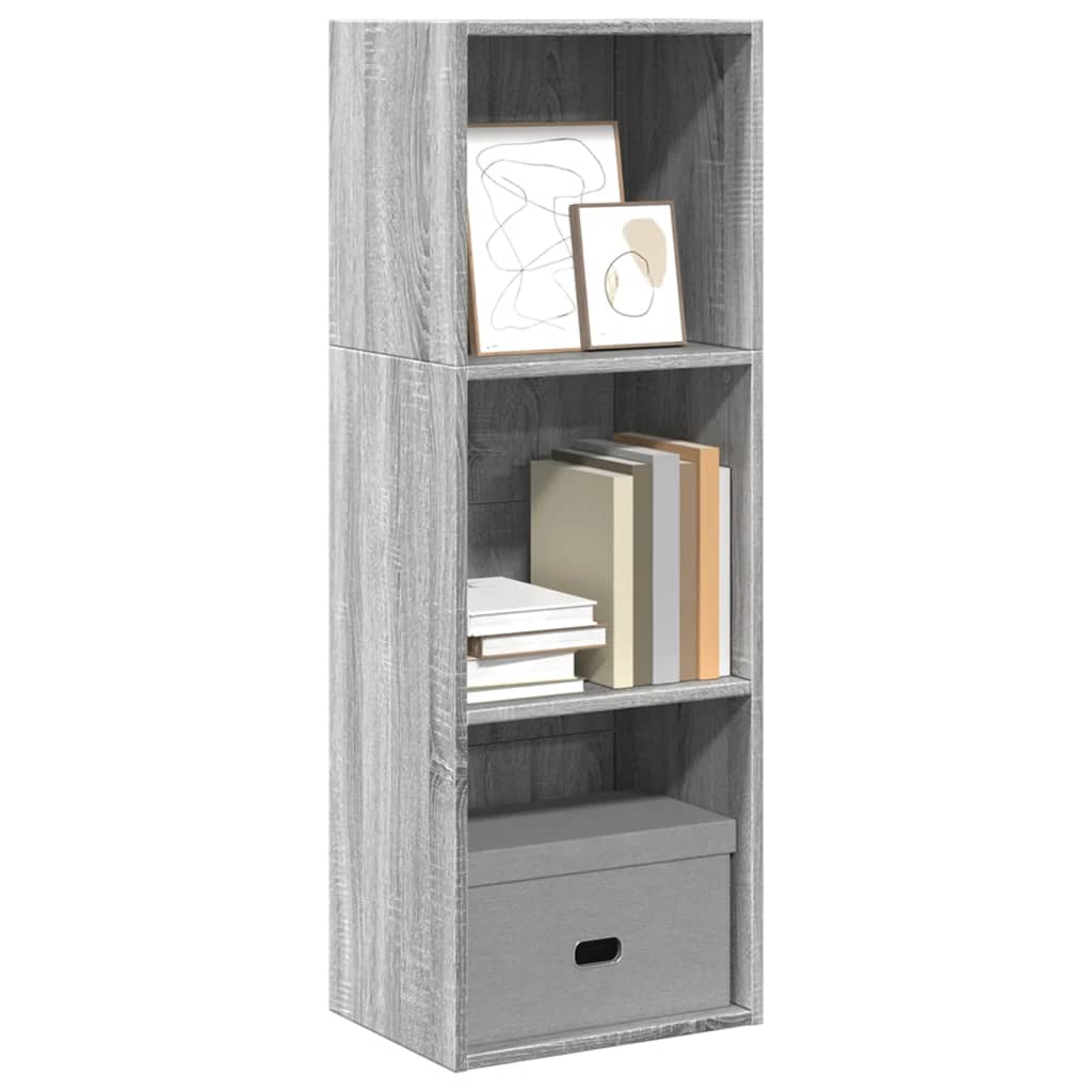 Bibliothèque sonoma gris 40x30x114 cm bois d'ingénierie - XIOS