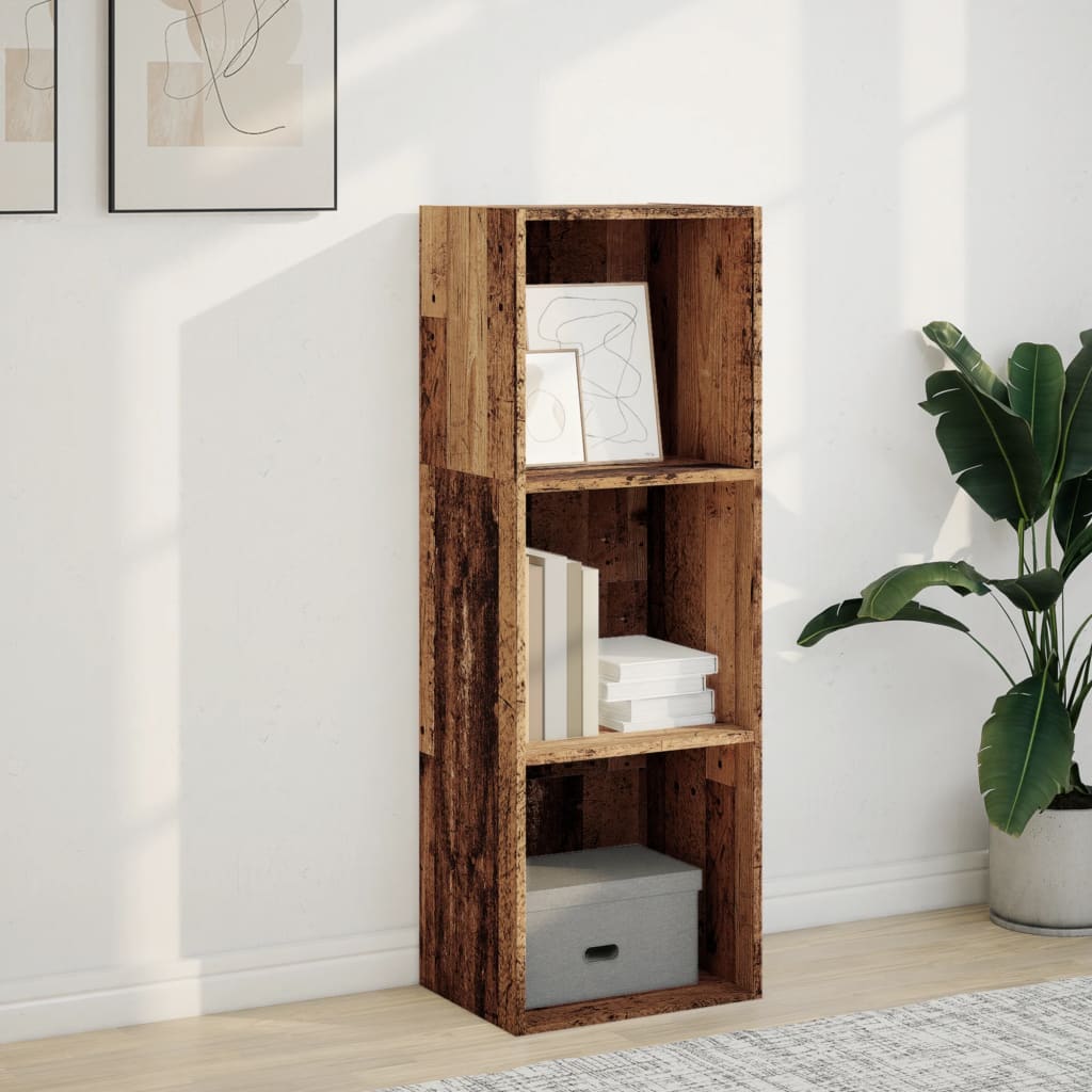 Bibliothèque vieux bois 40x30x114 cm bois d'ingénierie - XIOS