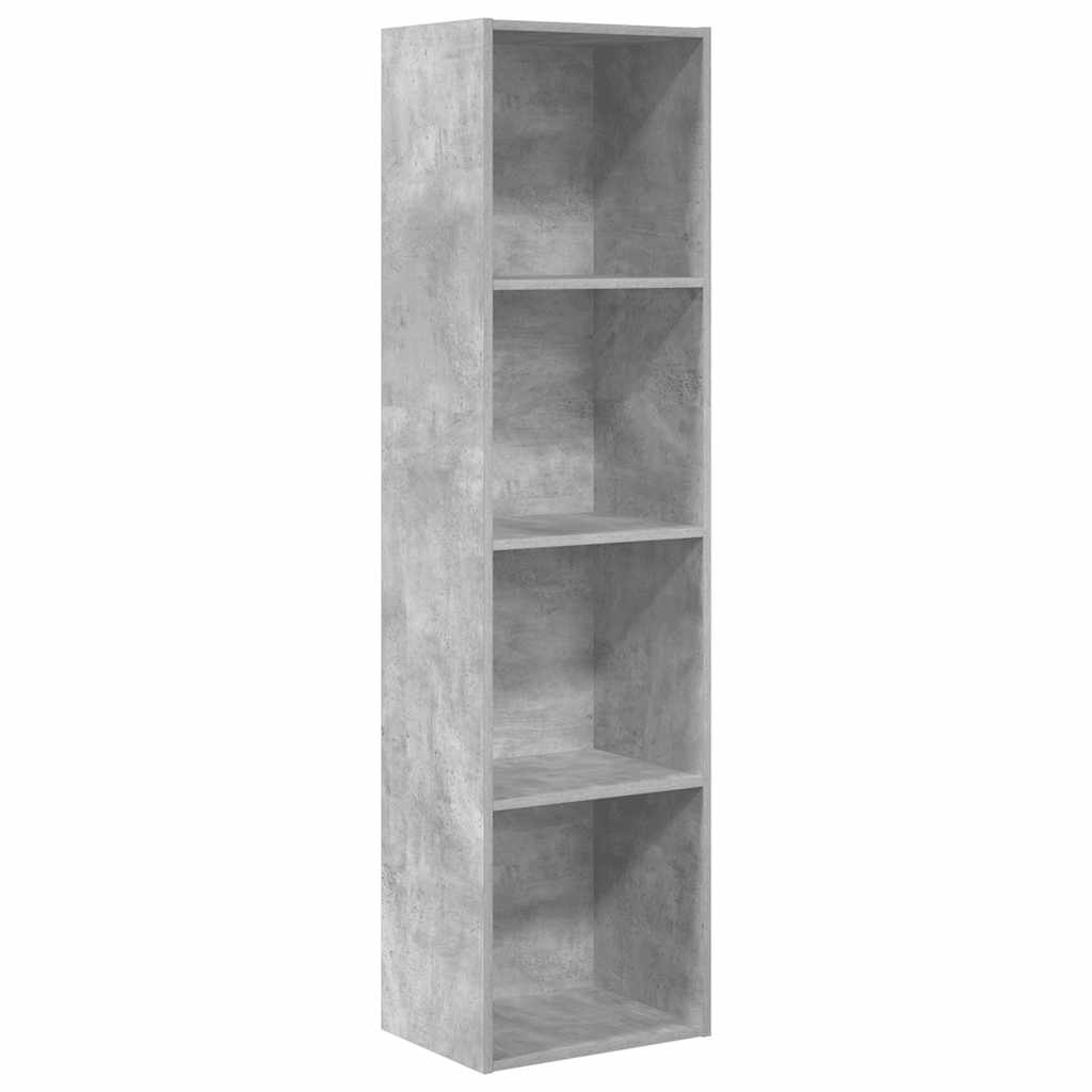Bibliothèque gris béton 40x30x152 cm bois d'ingénierie - XIOS