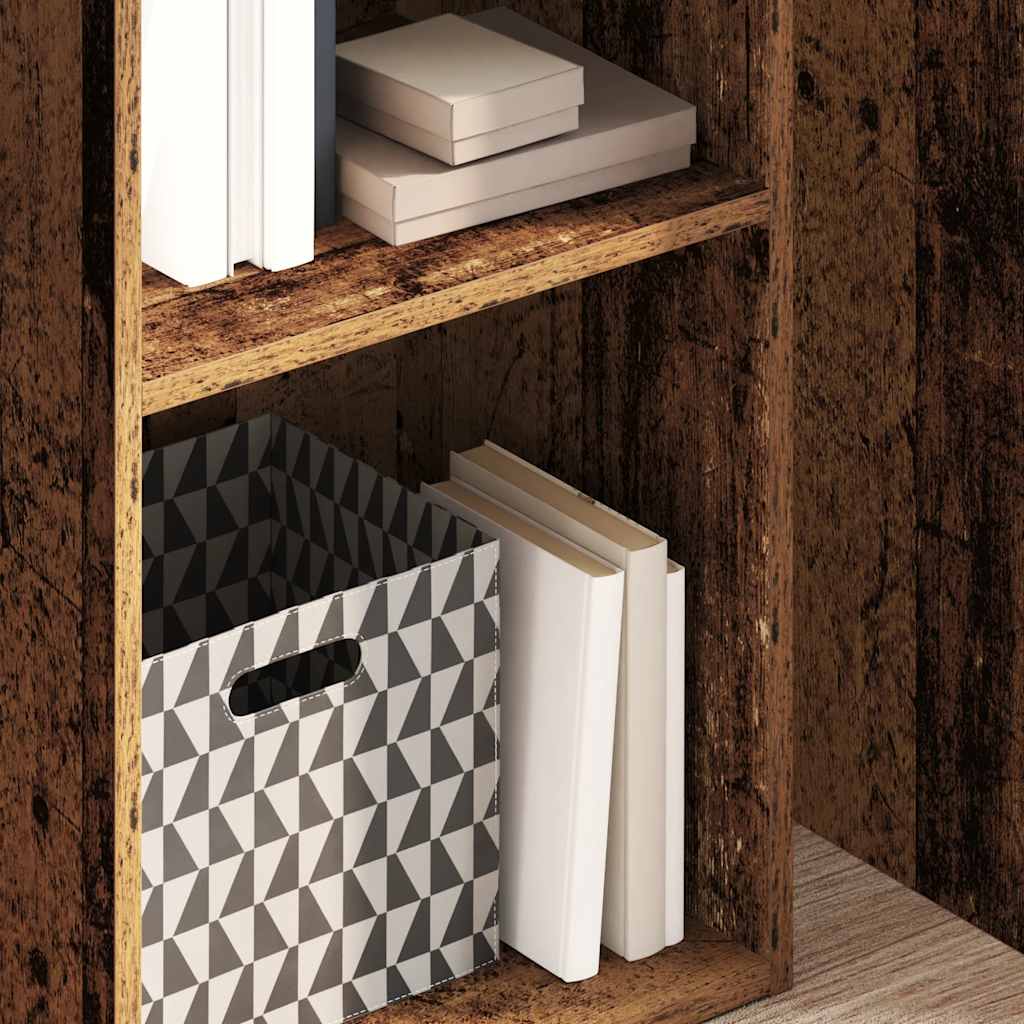 Bibliothèque vieux bois 40x30x152 cm bois d'ingénierie - XIOS