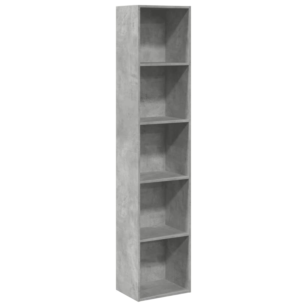 Bibliothèque gris béton 40x30x189 cm bois d'ingénierie - XIOS