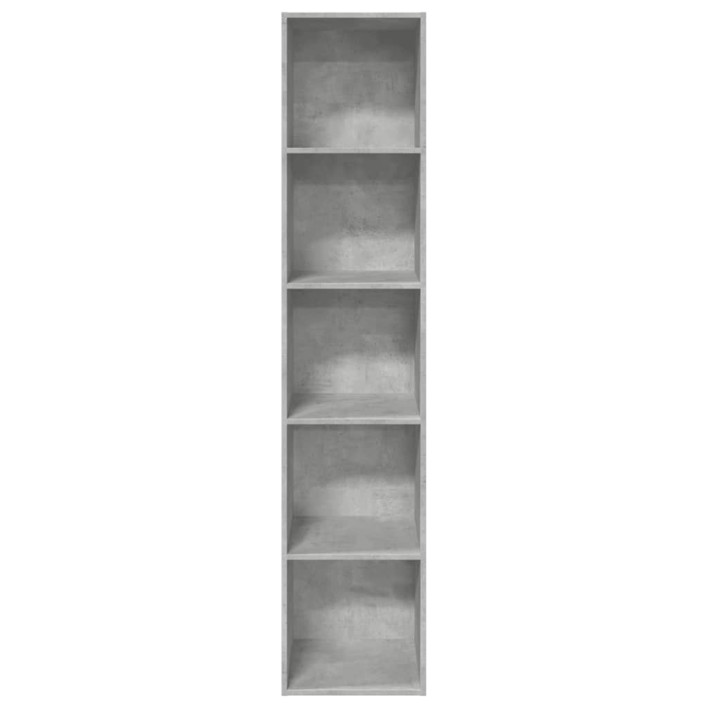 Bibliothèque gris béton 40x30x189 cm bois d'ingénierie - XIOS