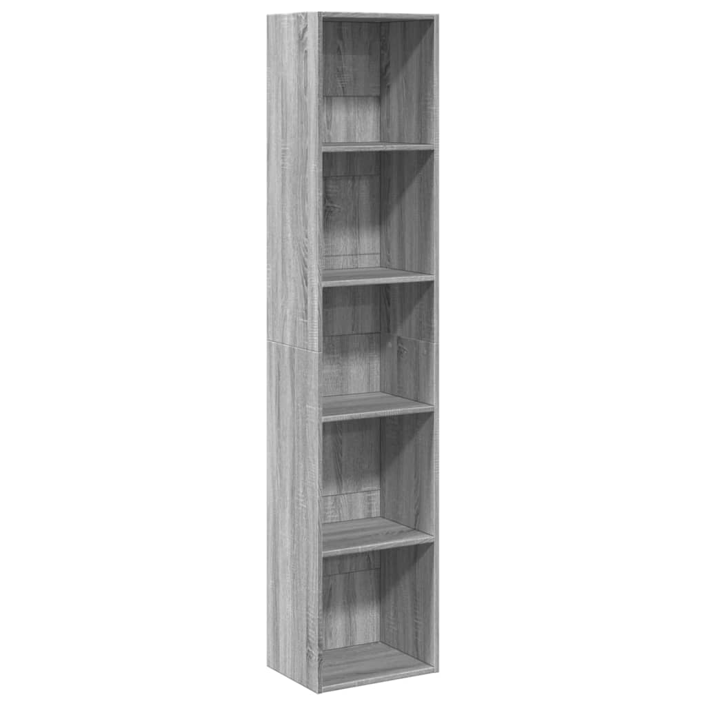 Bibliothèque sonoma gris 40x30x189 cm bois d'ingénierie - XIOS