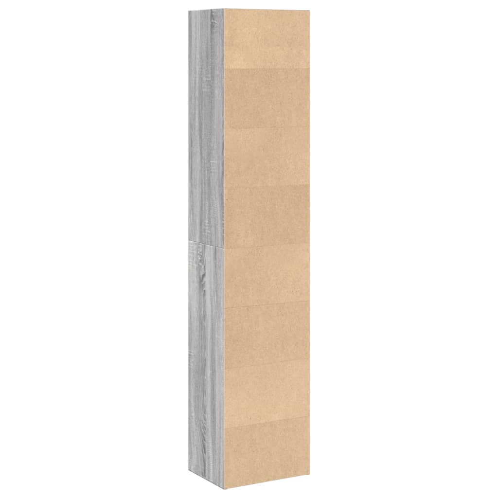 Bibliothèque sonoma gris 40x30x189 cm bois d'ingénierie - XIOS