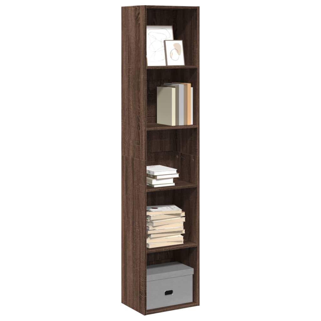Bibliothèque chêne marron 40x30x189 cm bois d'ingénierie - XIOS
