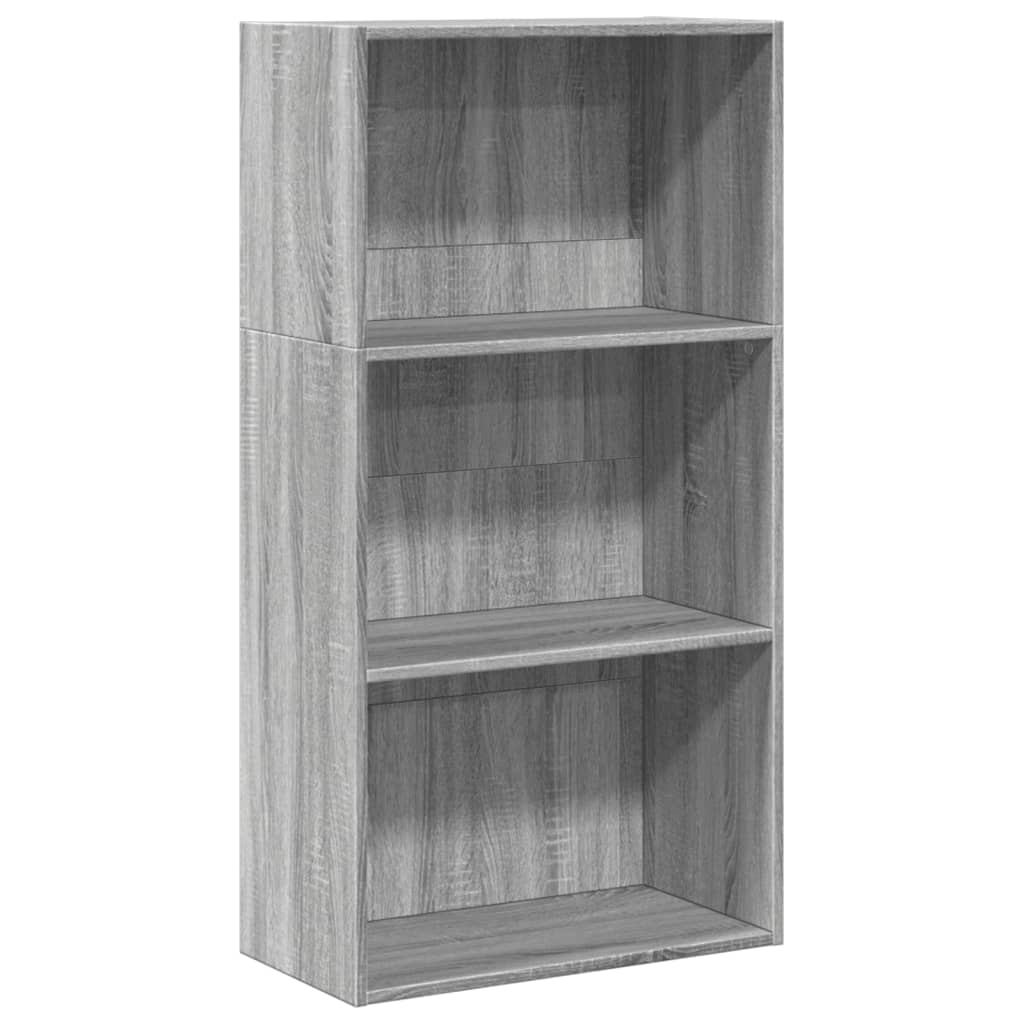 Bibliothèque sonoma gris 60x30x114 cm bois d'ingénierie - XIOS