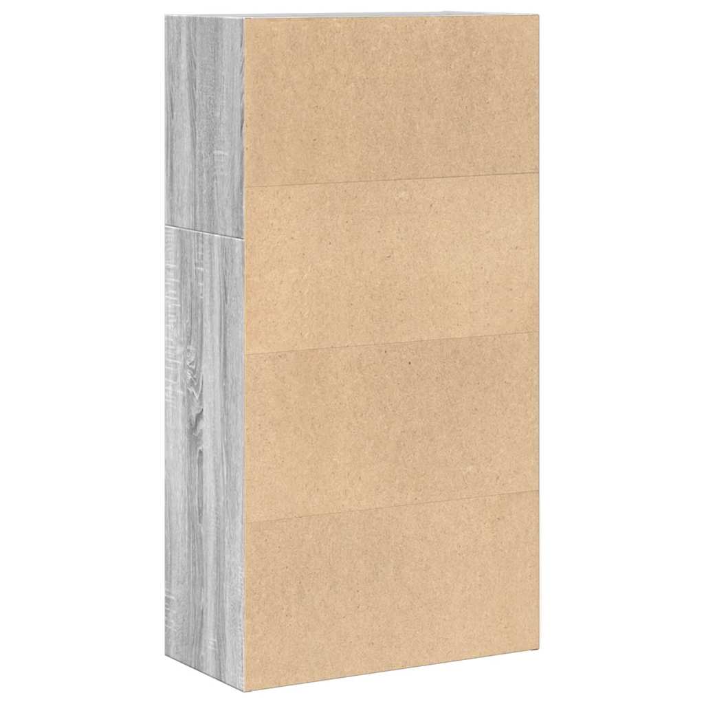 Bibliothèque sonoma gris 60x30x114 cm bois d'ingénierie - XIOS