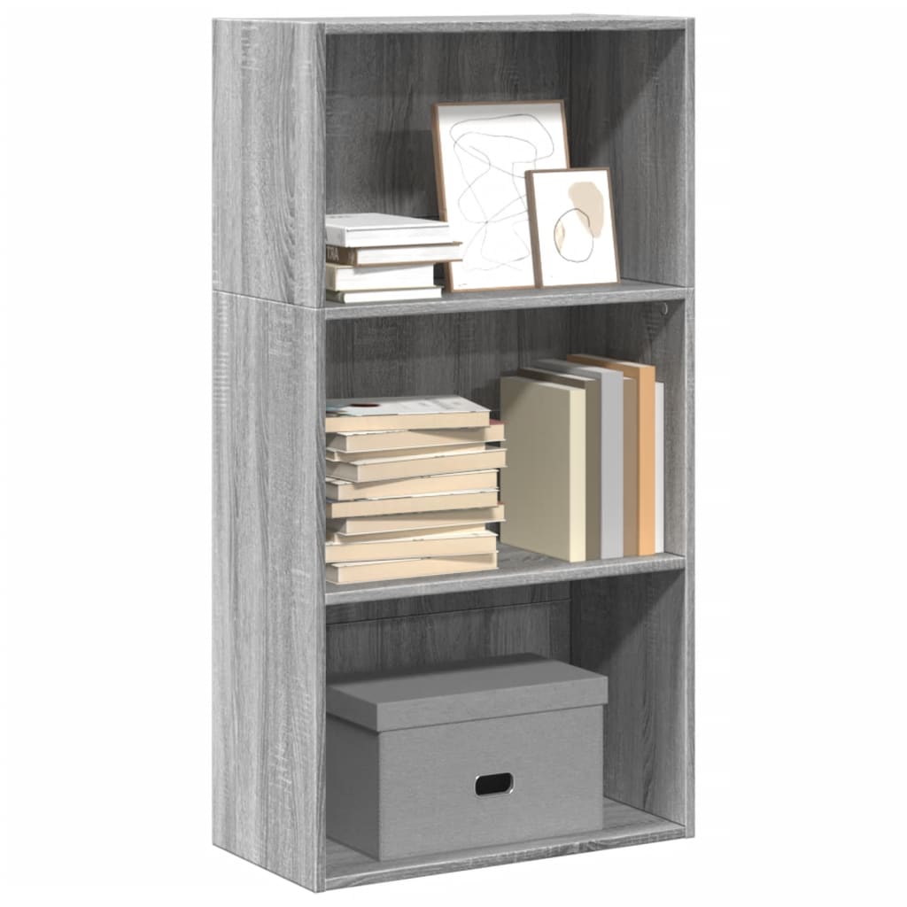 Bibliothèque sonoma gris 60x30x114 cm bois d'ingénierie - XIOS