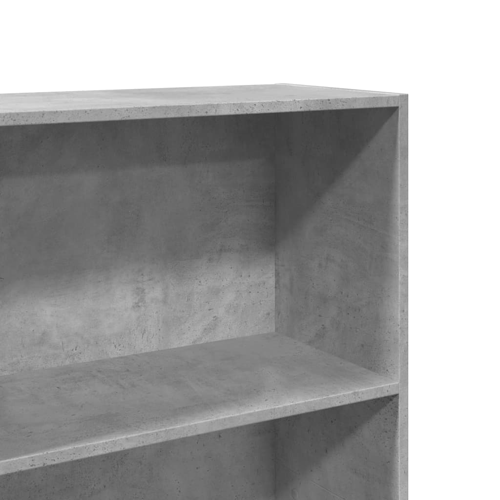 Bibliothèque gris béton 60x30x152 cm bois d'ingénierie - XIOS