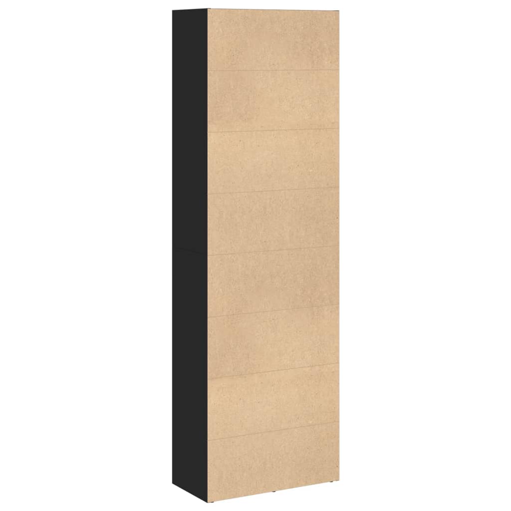 Bibliothèque noir 60x30x189 cm bois d'ingénierie - XIOS