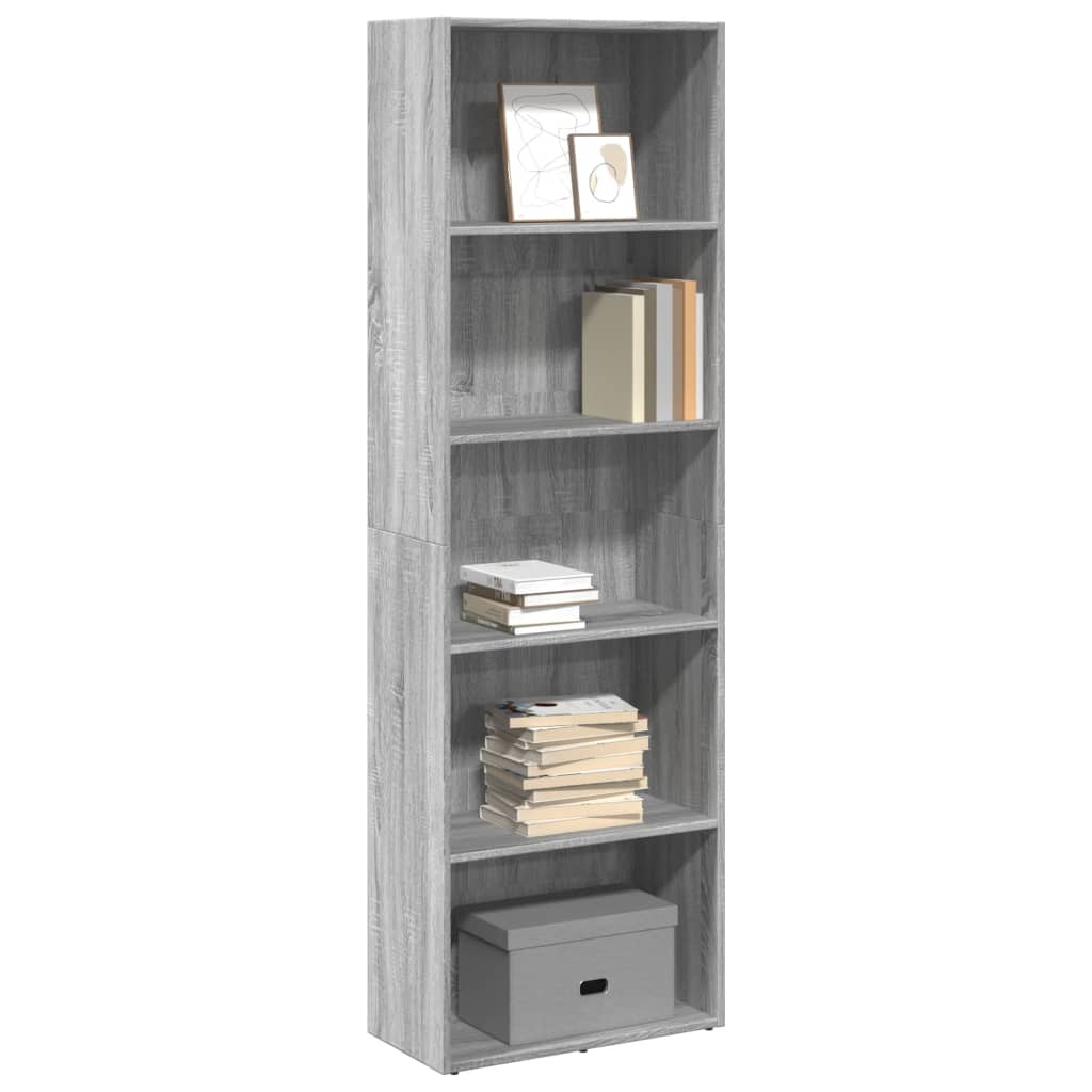 Bibliothèque sonoma gris 60x30x189 cm bois d'ingénierie - XIOS