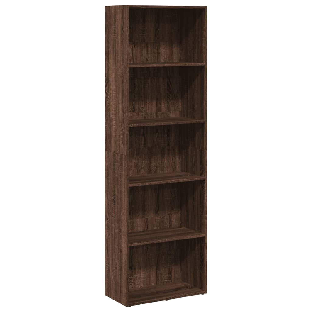 Bibliothèque chêne marron 60x30x189 cm bois d'ingénierie - XIOS