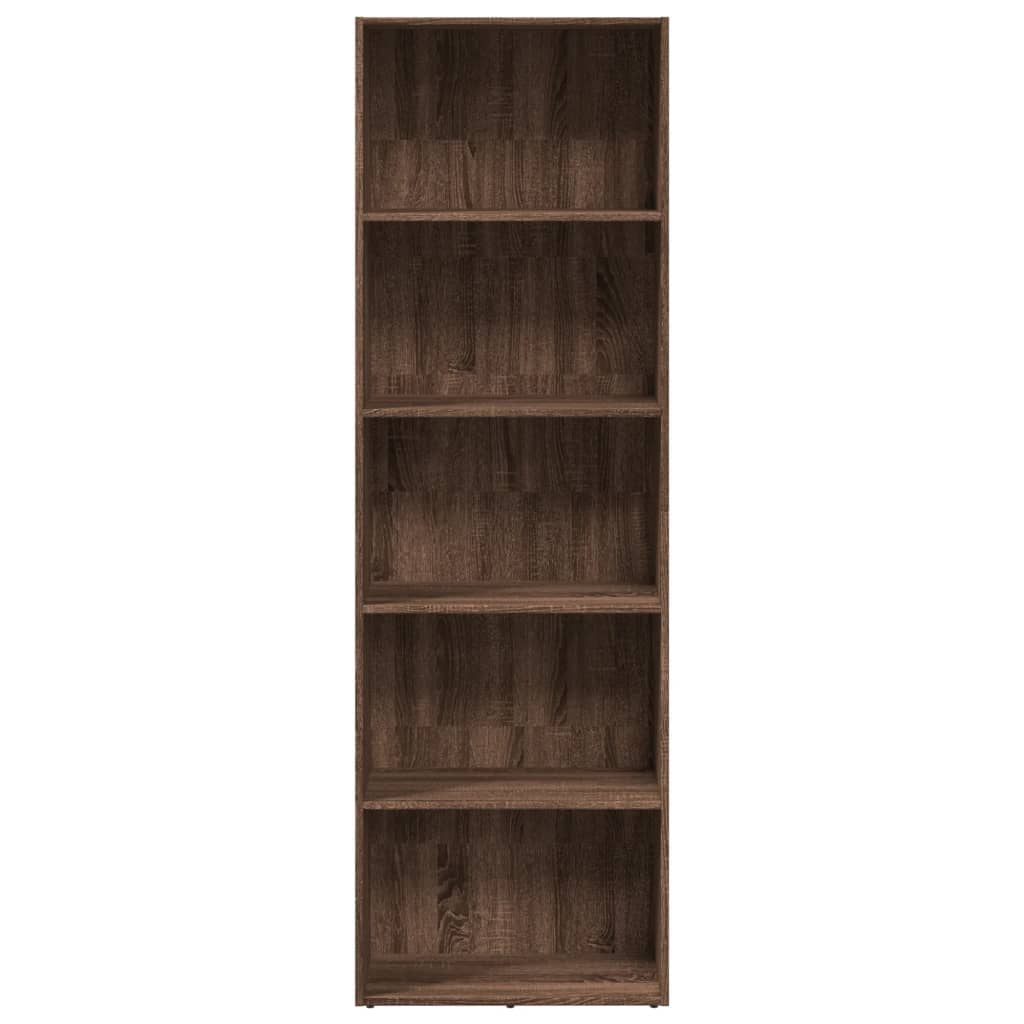Bibliothèque chêne marron 60x30x189 cm bois d'ingénierie - XIOS