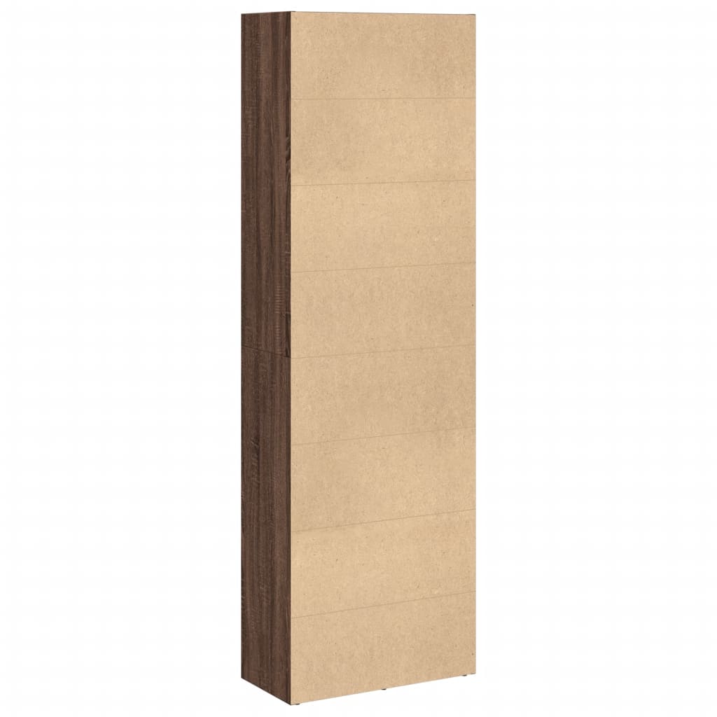 Bibliothèque chêne marron 60x30x189 cm bois d'ingénierie - XIOS