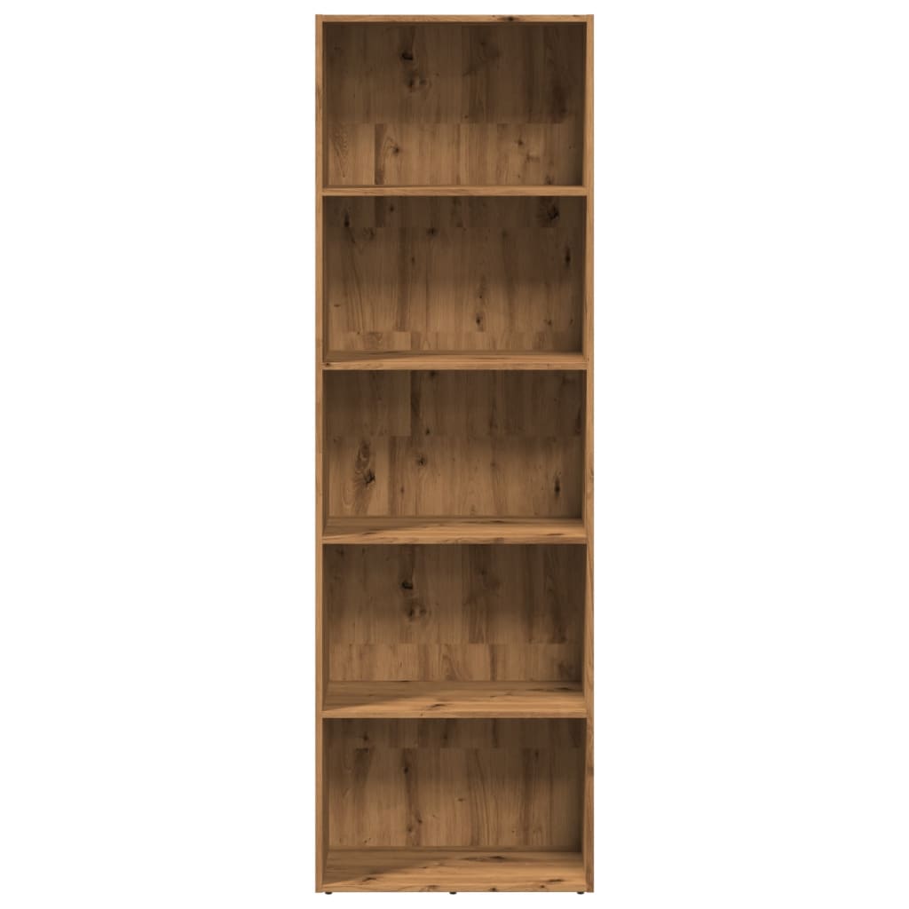 Bibliothèque chêne artisanal 60x30x189 cm bois d'ingénierie - XIOS