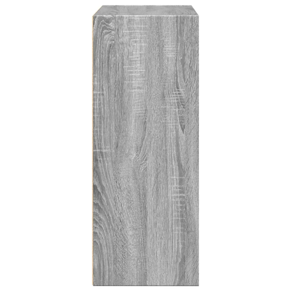 Bibliothèque sonoma gris 80x30x77 cm bois d'ingénierie - XIOS