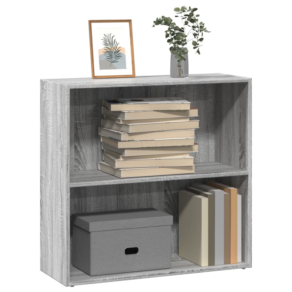 Bibliothèque sonoma gris 80x30x77 cm bois d'ingénierie - XIOS