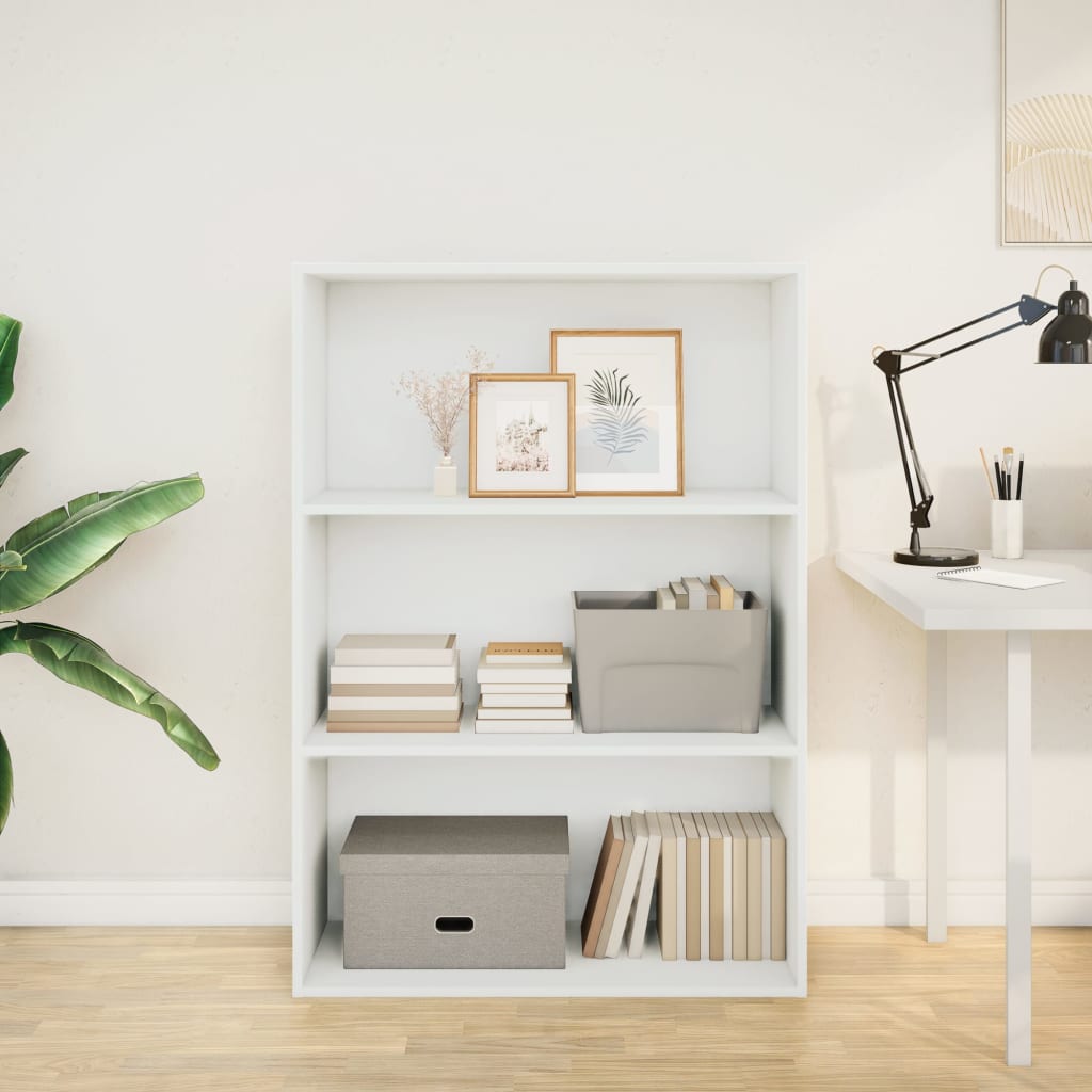 Bibliothèque blanc 80x30x114 cm bois d'ingénierie - XIOS