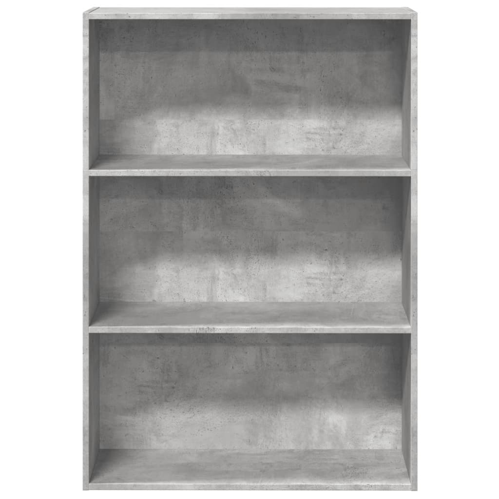 Bibliothèque gris béton 80x30x114 cm bois d'ingénierie - XIOS