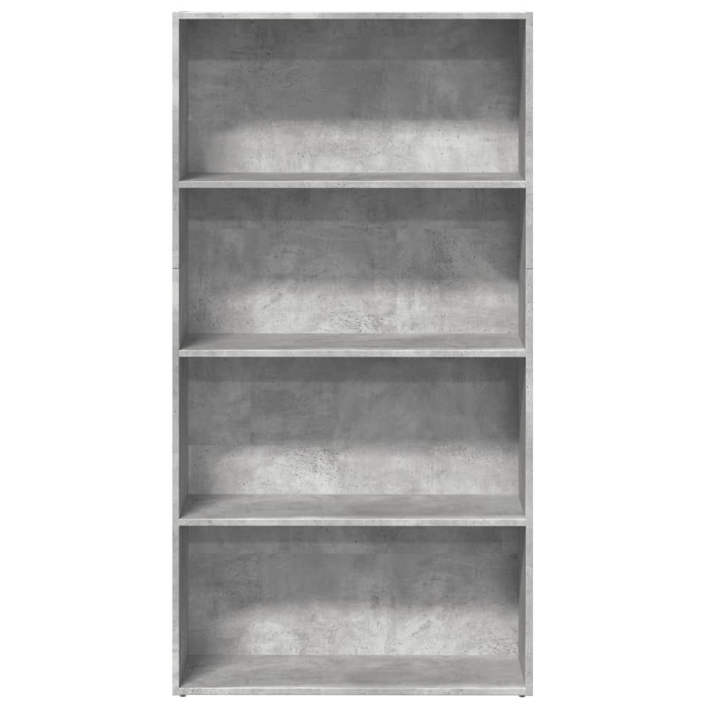 Bibliothèque gris béton 80x30x152 cm bois d'ingénierie - XIOS