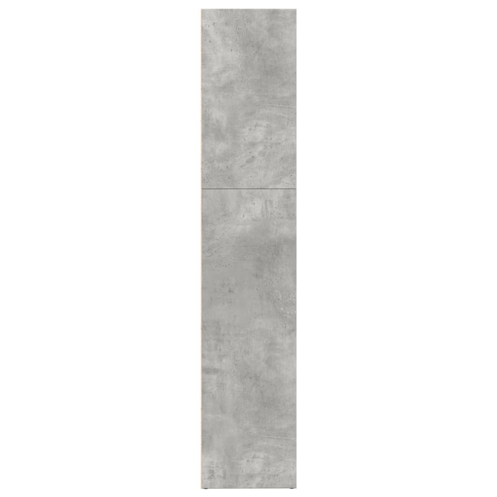 Bibliothèque gris béton 80x30x152 cm bois d'ingénierie - XIOS