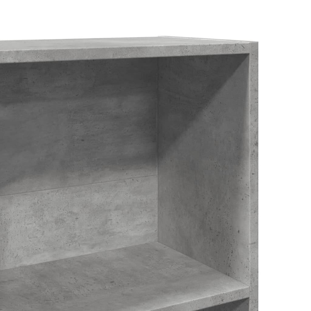 Bibliothèque gris béton 80x30x152 cm bois d'ingénierie - XIOS