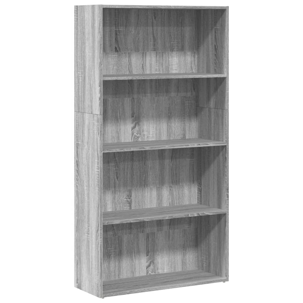 Bibliothèque sonoma gris 80x30x152 cm bois d'ingénierie - XIOS