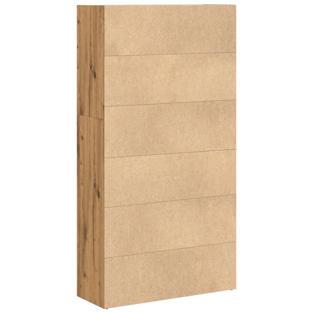 Bibliothèque chêne artisanal 80x30x152 cm bois d'ingénierie - XIOS