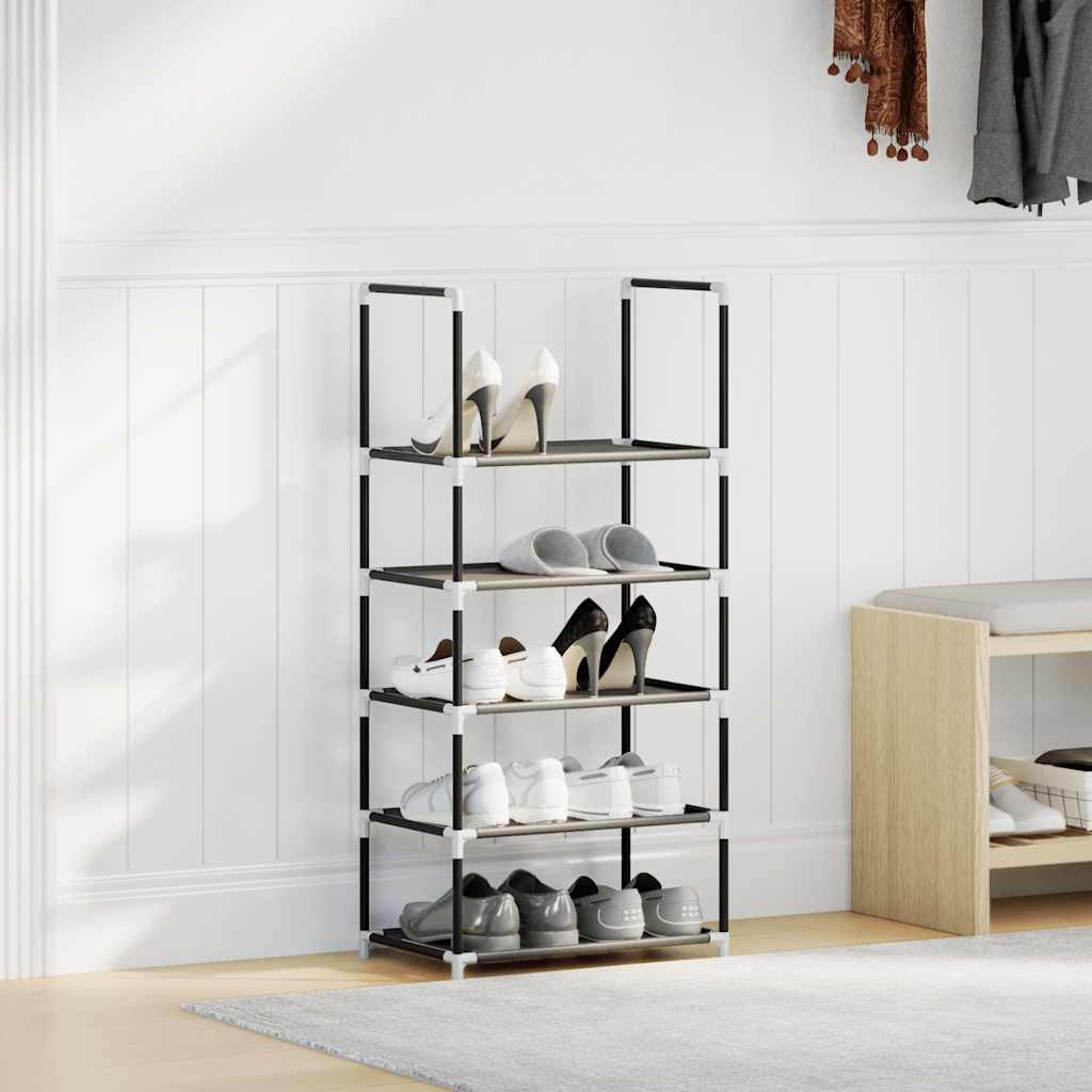 Étagère à chaussures 5 niveaux 44x28x94 cm tissu non-tissé - XIOS