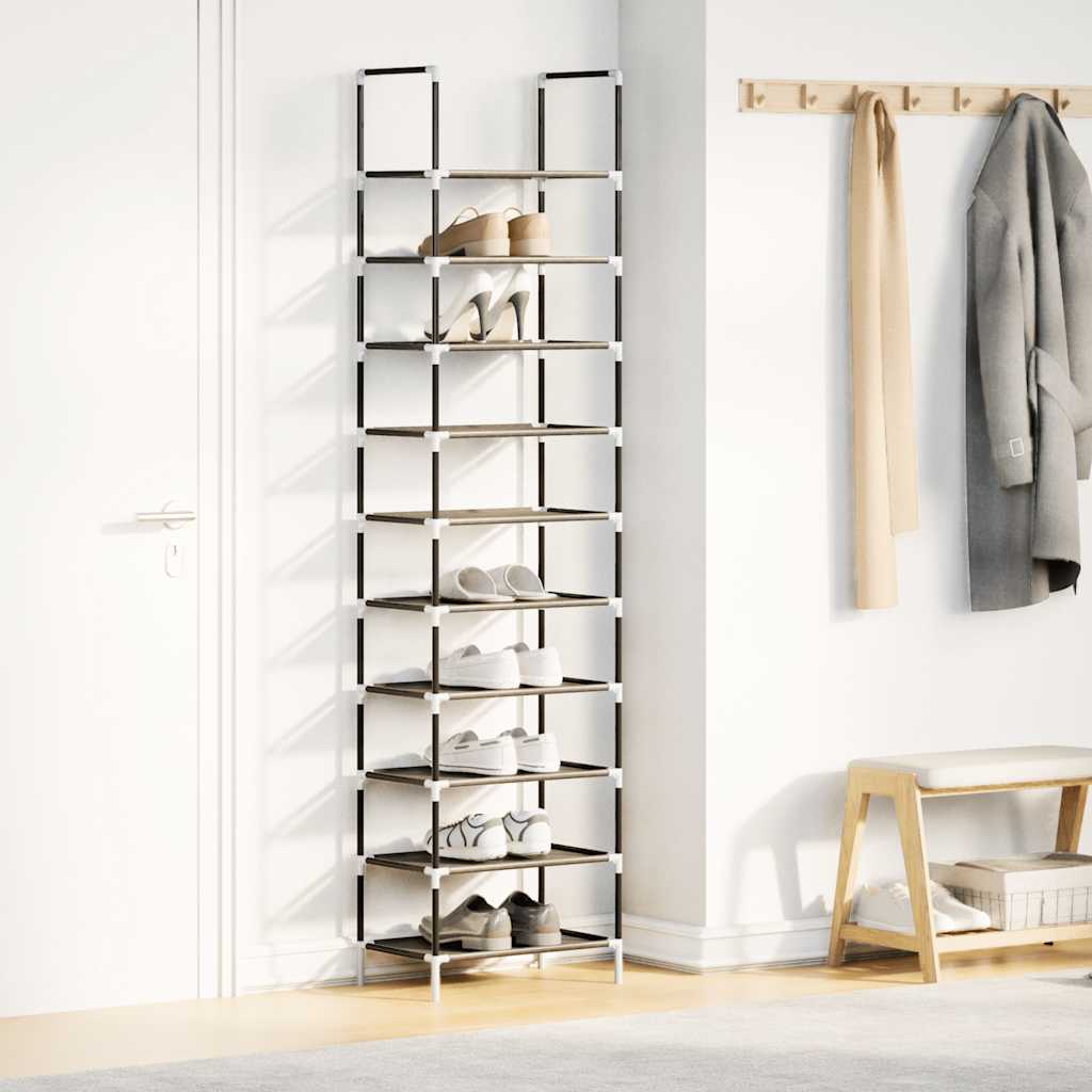 Étagère à chaussures 10 niveaux 44x28x180 cm tissu non-tissé - XIOS