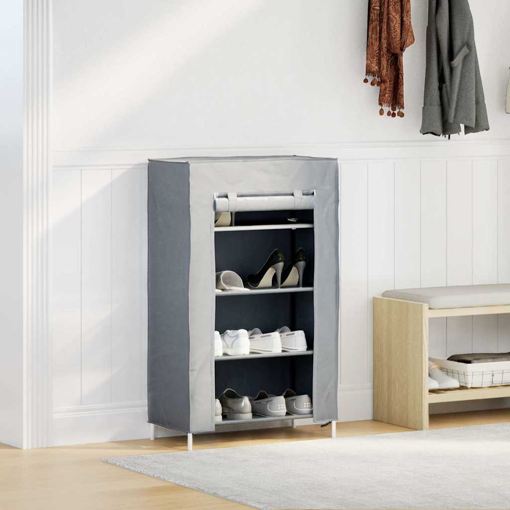 Meuble à chaussures gris 60,5x30x97 cm tissu non tissé - XIOS