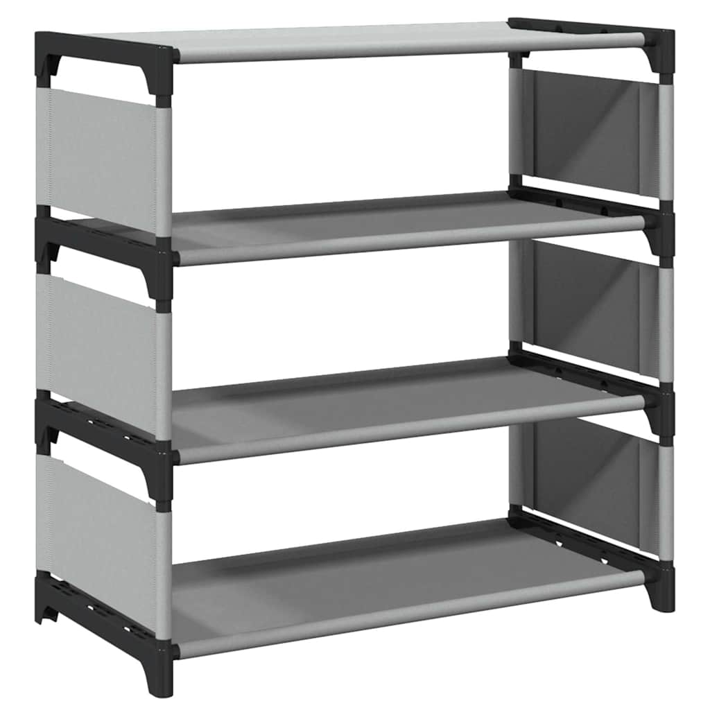 Étagère à chaussures 4 niveaux gris 54x28x55 cm tissu non-tissé - XIOS