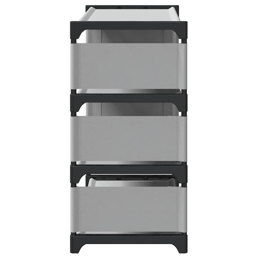 Étagère à chaussures 4 niveaux gris 54x28x55 cm tissu non-tissé - XIOS