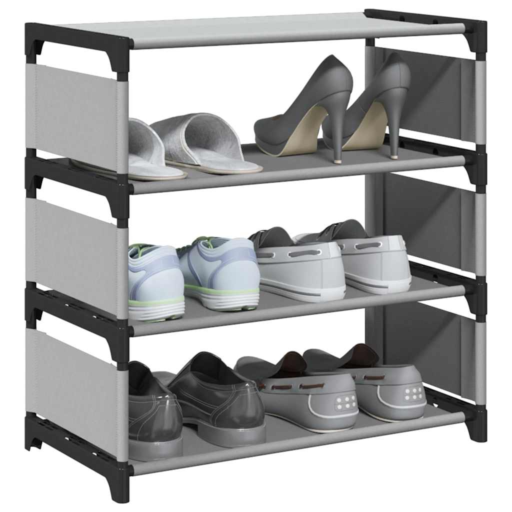 Étagère à chaussures 4 niveaux gris 54x28x55 cm tissu non-tissé - XIOS