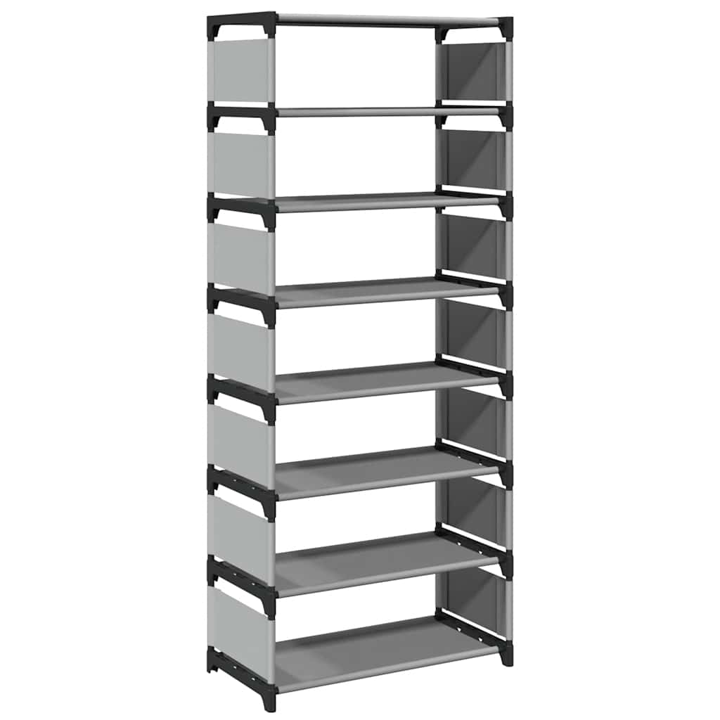 Étagère à chaussures 8 niveaux gris 54x28x124cm tissu non-tissé