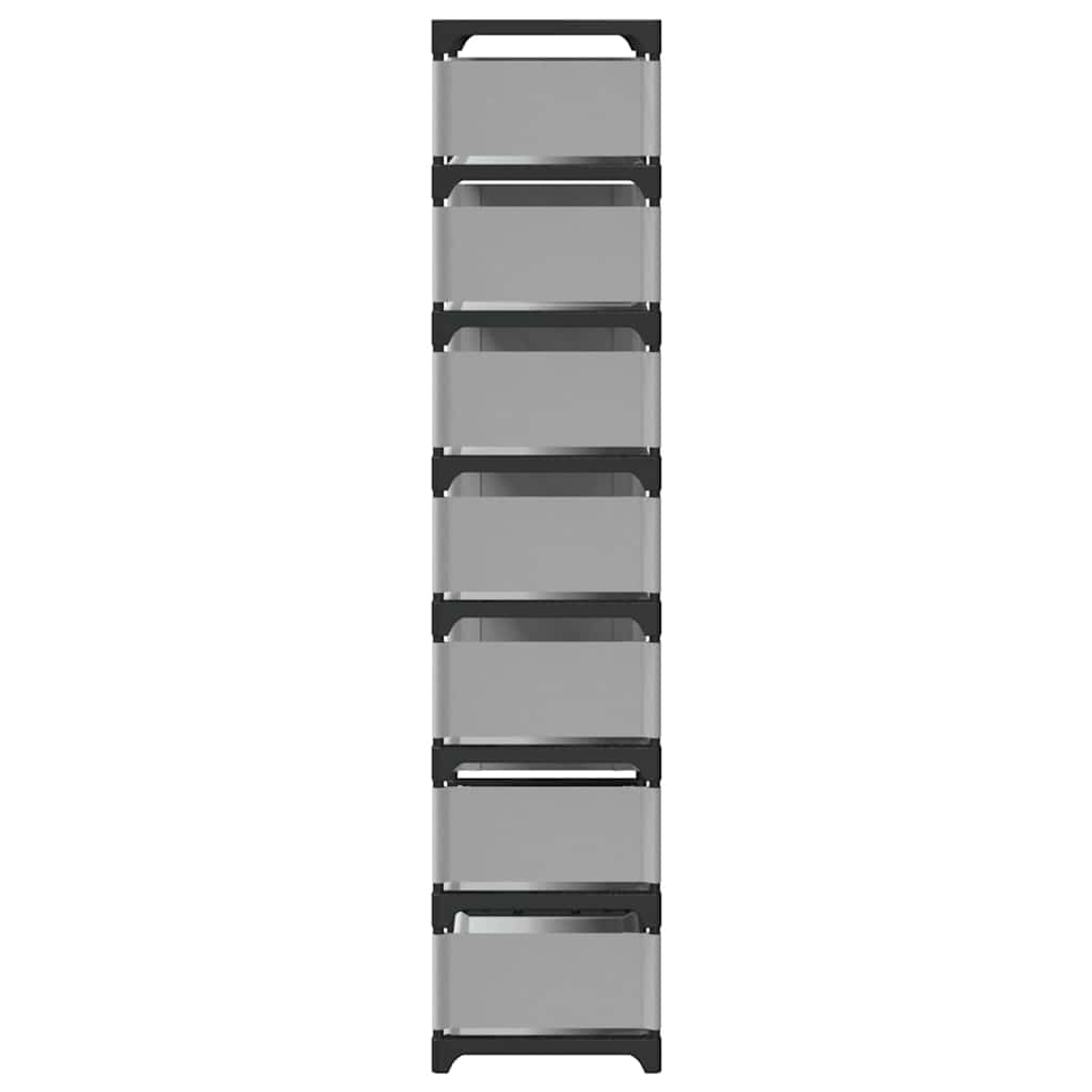 Étagère à chaussures 8 niveaux gris 54x28x124cm tissu non-tissé - XIOS