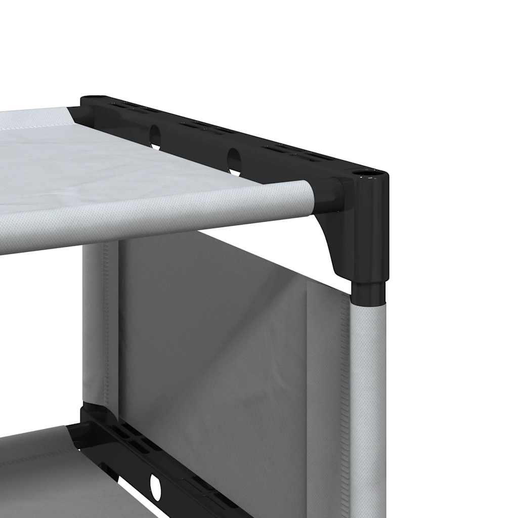 Étagère à chaussures 8 niveaux gris 54x28x124cm tissu non-tissé - XIOS