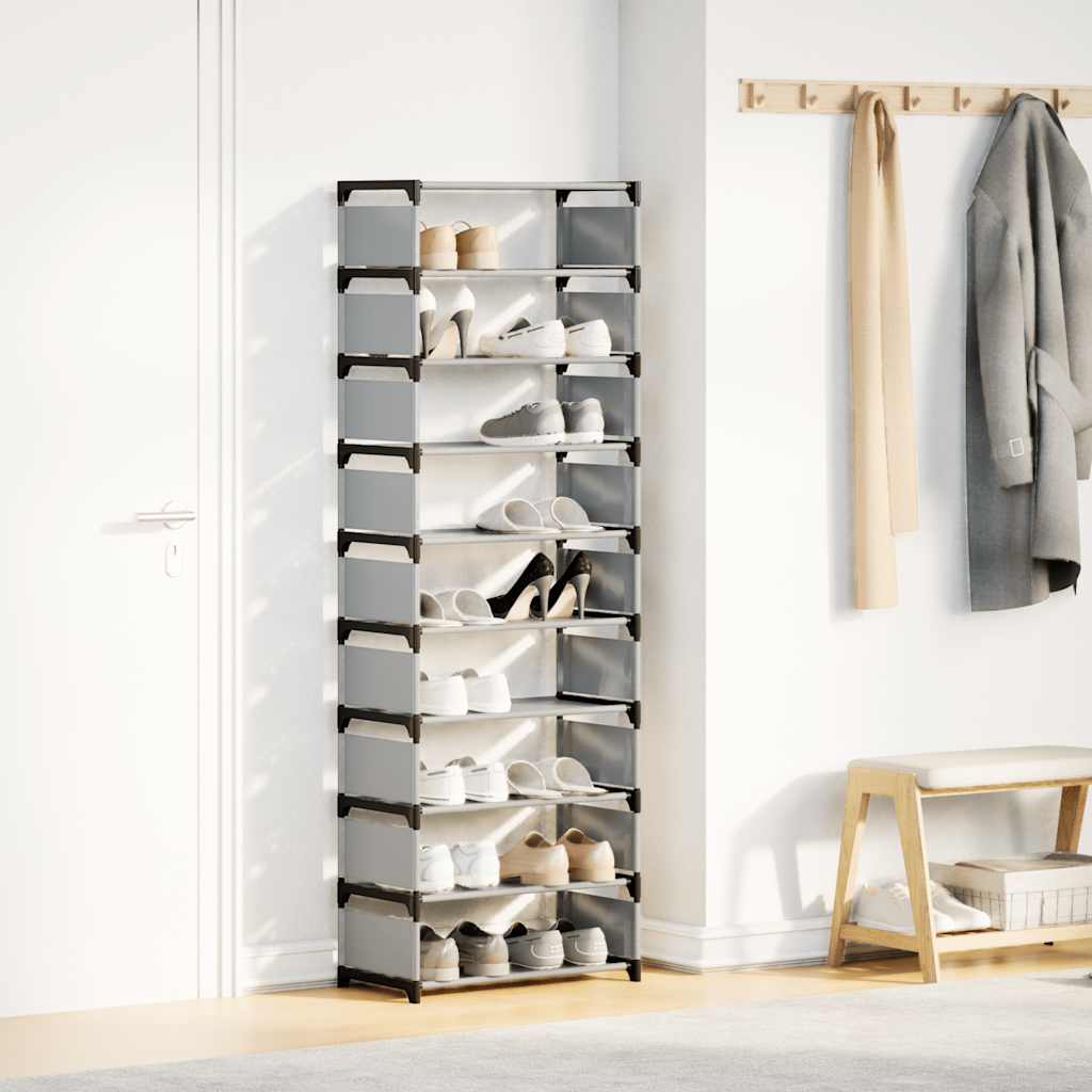 Étagère à chaussures 10 niveaux 54x28x158 cm tissu non-tissé - XIOS