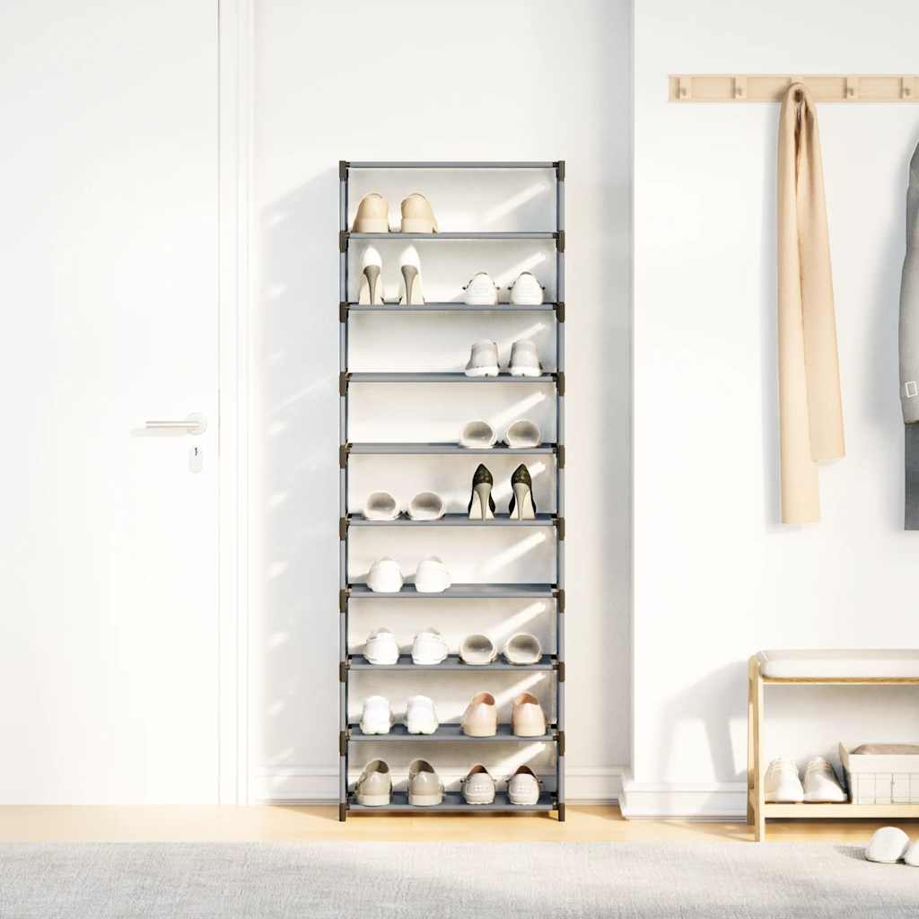 Étagère à chaussures 10 niveaux 54x28x158 cm tissu non-tissé - XIOS