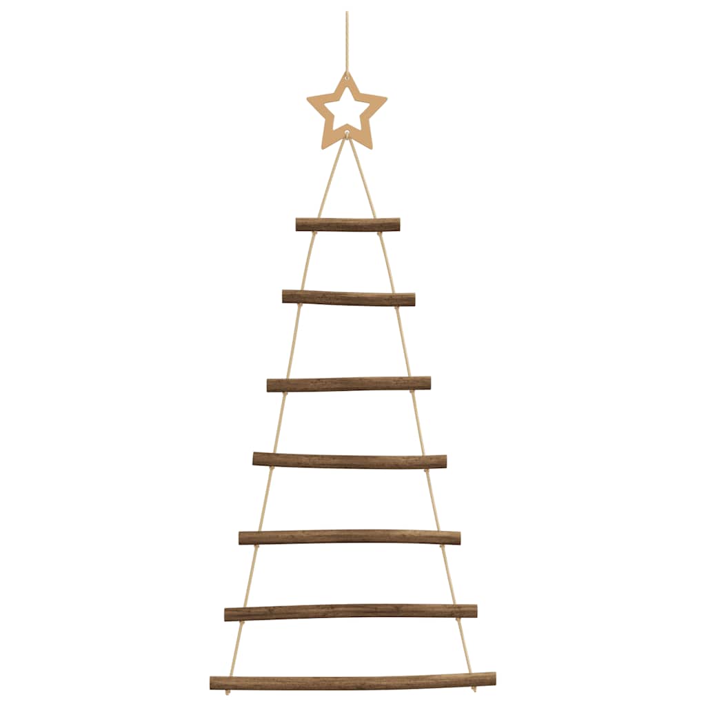 Sapins de Noël suspendus avec étoiles supérieures 2 pièces 42x90 cm Branche naturelle - XIOS