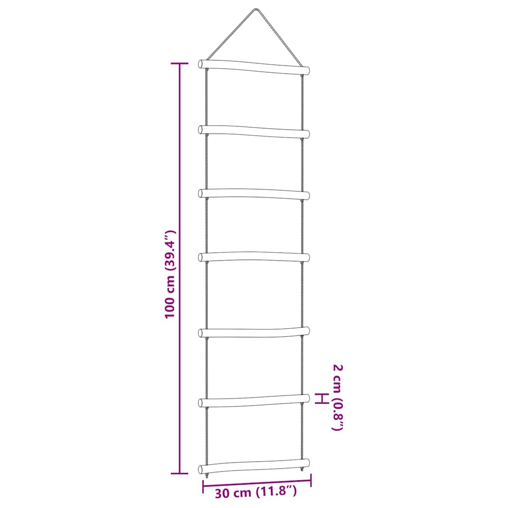 Décorations murales en forme d'échelle 2 pcs 30x100 cm - XIOS