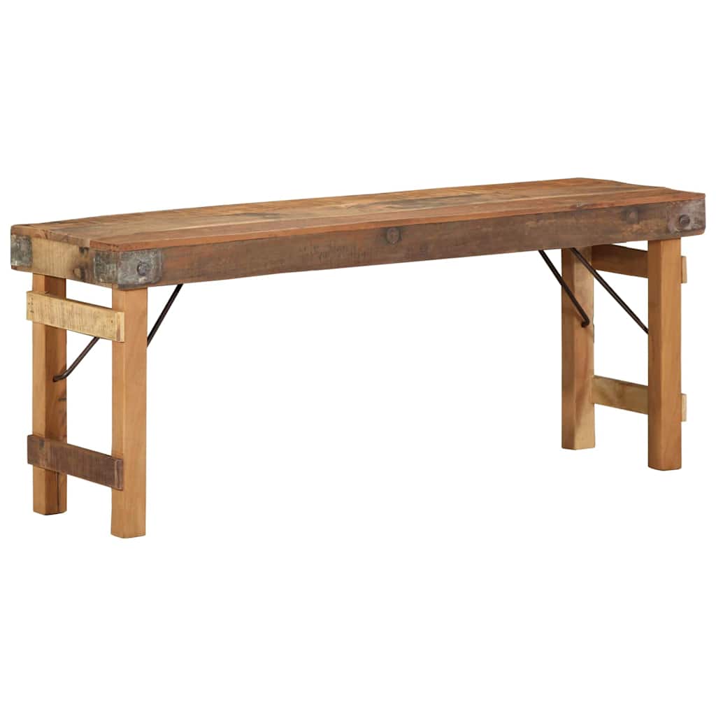 banc Naturel 110 x 35 x 46 cm Bois ancien récupéré - XIOS