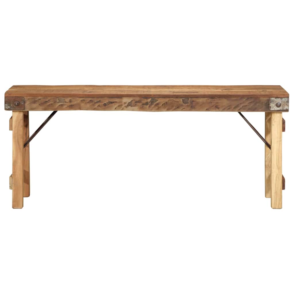 banc Naturel 110 x 35 x 46 cm Bois ancien récupéré - XIOS