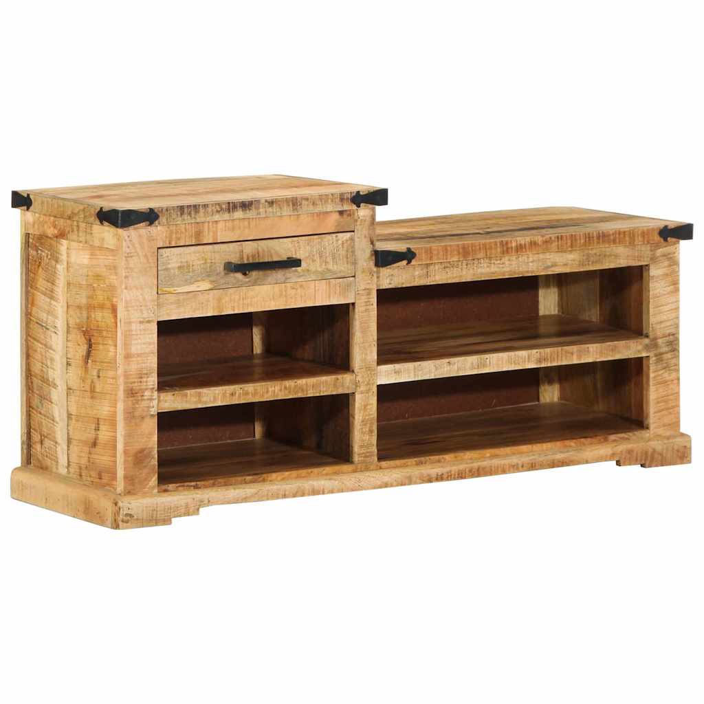 banc avec tiroir Marron 110 x 35 x 50 cm Manguier brut - XIOS