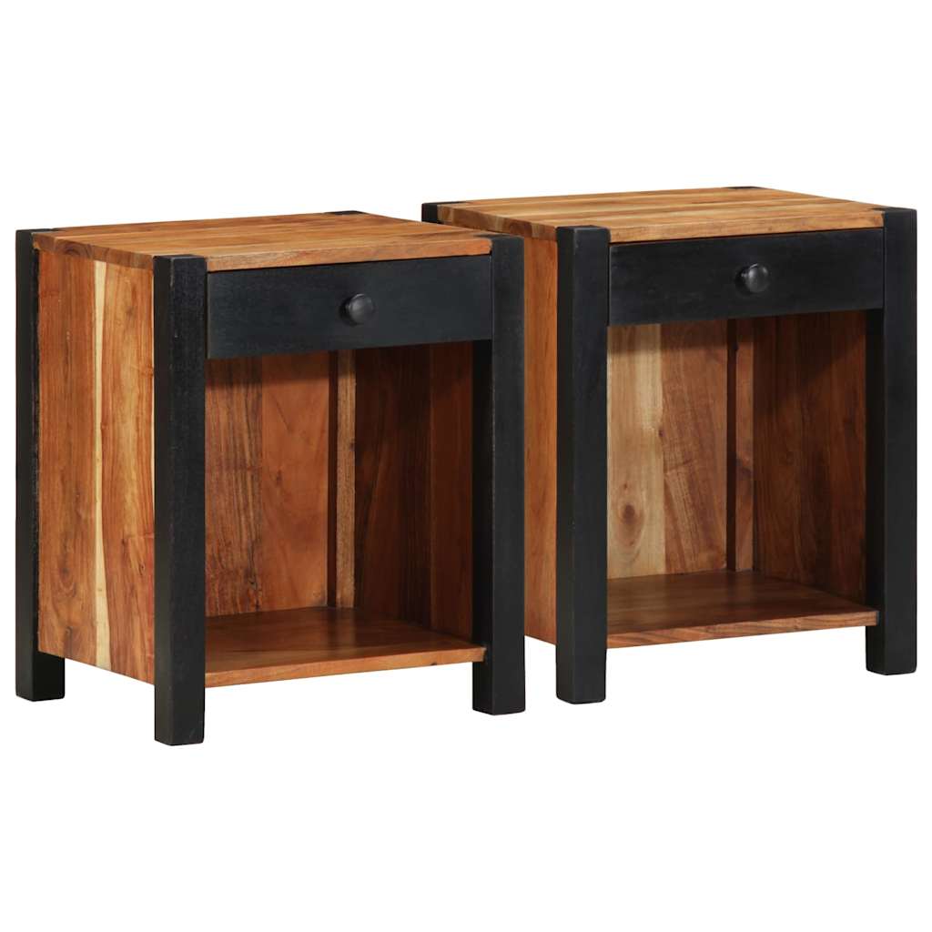 Cabinet de chevet avec tiroir 2 pcs Marron 40 x 35 x 50 cm - XIOS